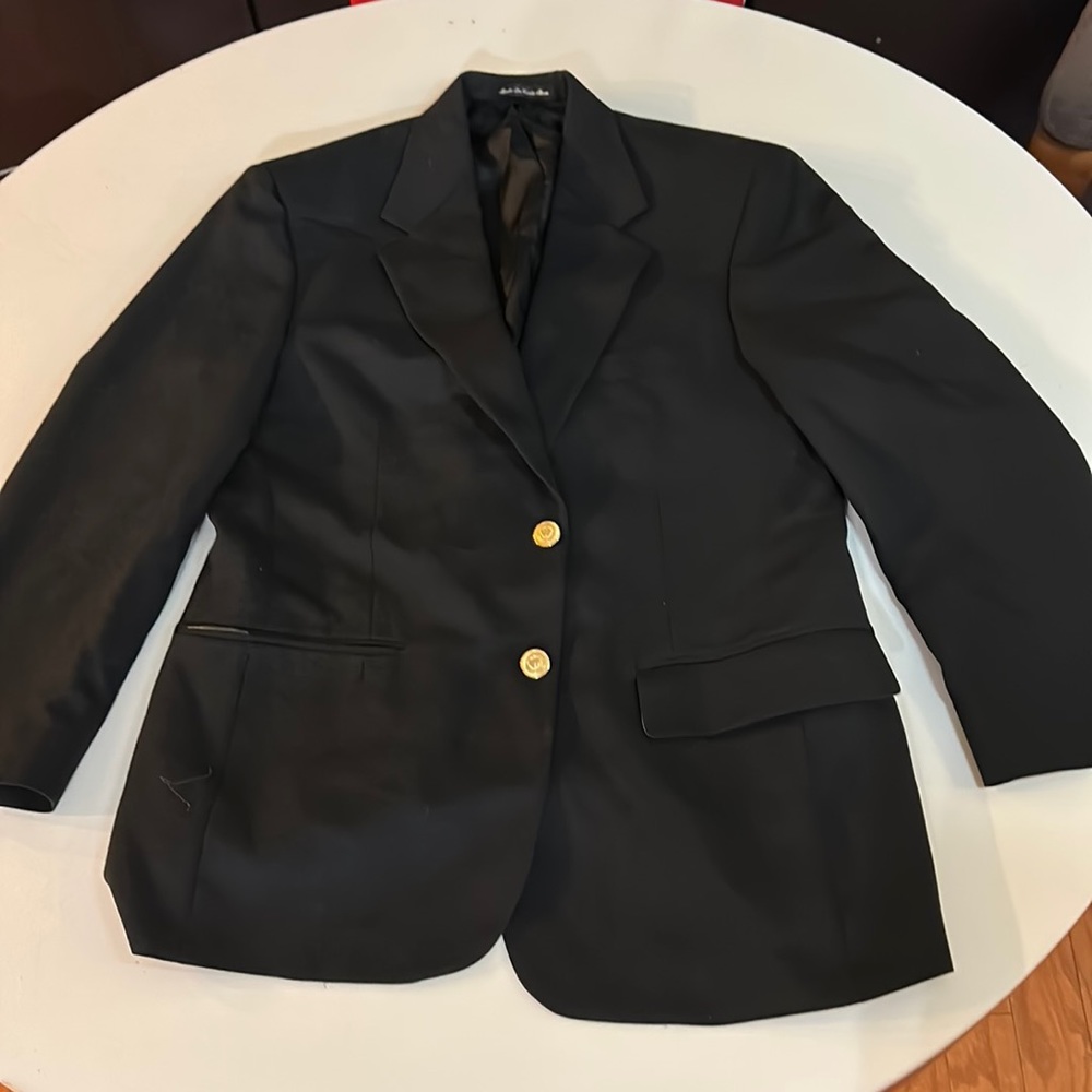 Men’s Palm Beach Black Gold Button Blazer 44R